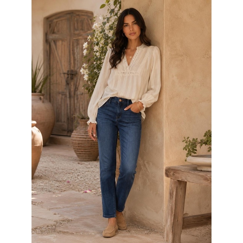 ANTHROPOLOGIE PILCRO AND LETTERSPRESS‎ Women's Jeans 28 Cropped Skinny Blue